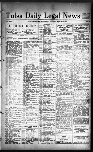 Tulsa Daily Legal News (Tulsa, Okla.), Vol. 23, No. 74, Ed. 1 Wednesday, March 28, 1923
