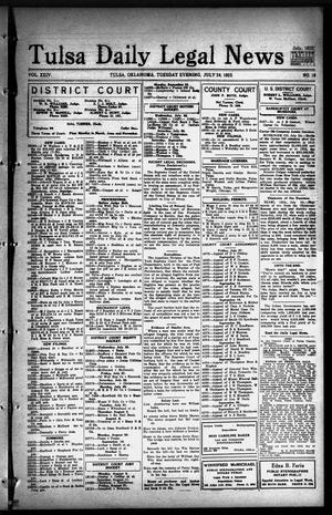 Tulsa Daily Legal News (Tulsa, Okla.), Vol. 24, No. 19, Ed. 1 Tuesday, July 24, 1923