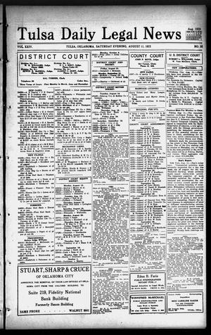 Tulsa Daily Legal News (Tulsa, Okla.), Vol. 24, No. 35, Ed. 1 Saturday, August 11, 1923