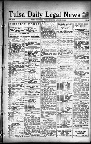 Tulsa Daily Legal News (Tulsa, Okla.), Vol. 24, No. 40, Ed. 1 Friday, August 17, 1923