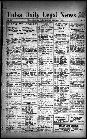 Tulsa Daily Legal News (Tulsa, Okla.), Vol. 24, No. 57, Ed. 1 Friday, September 7, 1923