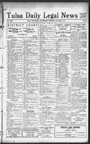 Tulsa Daily Legal News (Tulsa, Okla.), Vol. 24, No. 79, Ed. 1 Wednesday, October 3, 1923