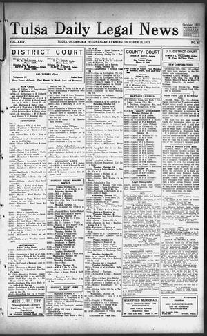 Tulsa Daily Legal News (Tulsa, Okla.), Vol. 24, No. 85, Ed. 1 Wednesday, October 10, 1923