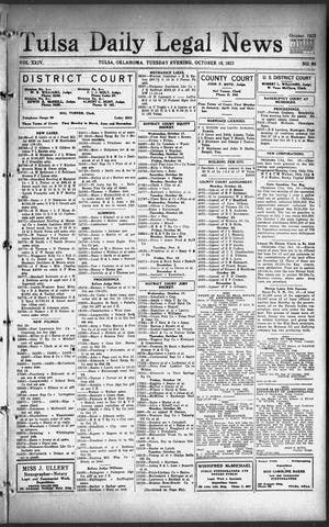 Tulsa Daily Legal News (Tulsa, Okla.), Vol. 24, No. 90, Ed. 1 Tuesday, October 16, 1923