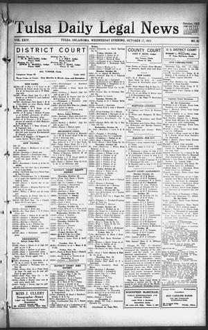 Tulsa Daily Legal News (Tulsa, Okla.), Vol. 24, No. 91, Ed. 1 Wednesday, October 17, 1923