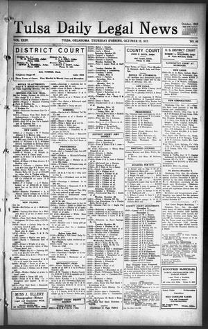 Tulsa Daily Legal News (Tulsa, Okla.), Vol. 24, No. 98, Ed. 1 Thursday, October 25, 1923