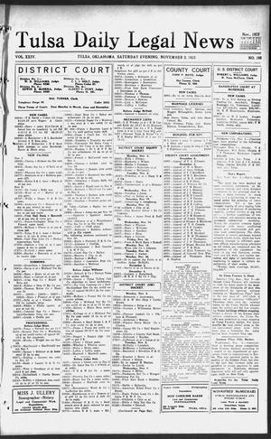Tulsa Daily Legal News (Tulsa, Okla.), Vol. 24, No. 106, Ed. 1 Saturday, November 3, 1923