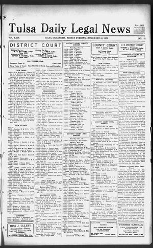 Tulsa Daily Legal News (Tulsa, Okla.), Vol. 24, No. 115, Ed. 1 Friday, November 16, 1923
