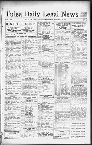 Tulsa Daily Legal News (Tulsa, Okla.), Vol. 24, No. 125, Ed. 1 Wednesday, November 28, 1923