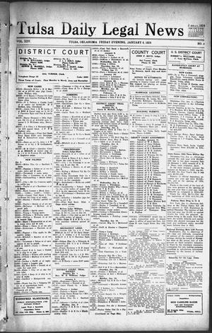 Tulsa Daily Legal News (Tulsa, Okla.), Vol. 25, No. 3, Ed. 1 Friday, January 4, 1924