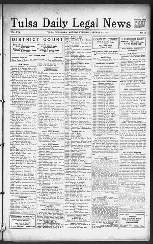 Tulsa Daily Legal News (Tulsa, Okla.), Vol. 25, No. 11, Ed. 1 Monday, January 14, 1924