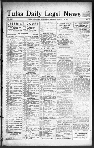 Tulsa Daily Legal News (Tulsa, Okla.), Vol. 25, No. 13, Ed. 1 Wednesday, January 16, 1924