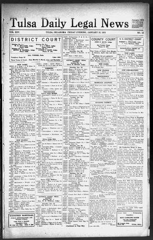 Tulsa Daily Legal News (Tulsa, Okla.), Vol. 25, No. 15, Ed. 1 Friday, January 18, 1924