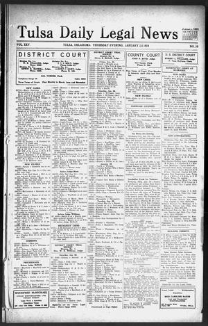 Tulsa Daily Legal News (Tulsa, Okla.), Vol. 25, No. 20, Ed. 1 Thursday, January 24, 1924