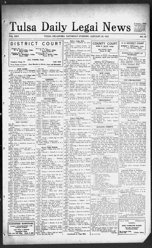 Tulsa Daily Legal News (Tulsa, Okla.), Vol. 25, No. 22, Ed. 1 Saturday, January 26, 1924