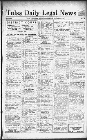 Tulsa Daily Legal News (Tulsa, Okla.), Vol. 25, No. 24, Ed. 1 Wednesday, January 30, 1924