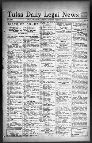 Tulsa Daily Legal News (Tulsa, Okla.), Vol. 25, No. 43, Ed. 1 Saturday, February 23, 1924