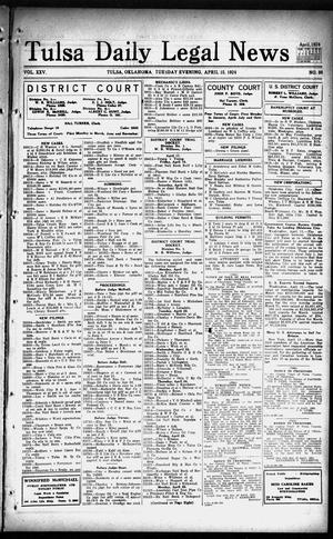 Tulsa Daily Legal News (Tulsa, Okla.), Vol. 25, No. 86, Ed. 1 Tuesday, April 15, 1924