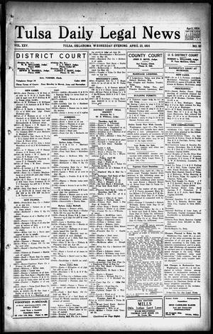 Tulsa Daily Legal News (Tulsa, Okla.), Vol. 25, No. 93, Ed. 1 Wednesday, April 23, 1924