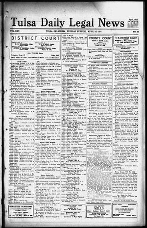 Tulsa Daily Legal News (Tulsa, Okla.), Vol. 25, No. 98, Ed. 1 Tuesday, April 29, 1924