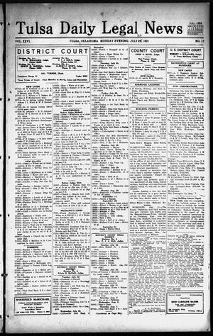 Tulsa Daily Legal News (Tulsa, Okla.), Vol. 26, No. 17, Ed. 1 Monday, July 21, 1924