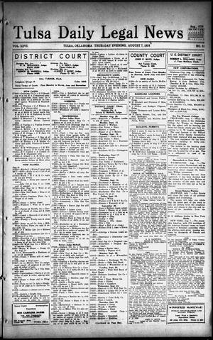 Tulsa Daily Legal News (Tulsa, Okla.), Vol. 26, No. 31, Ed. 1 Thursday, August 7, 1924