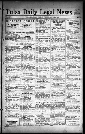 Tulsa Daily Legal News (Tulsa, Okla.), Vol. 26, No. 35, Ed. 1 Tuesday, August 12, 1924