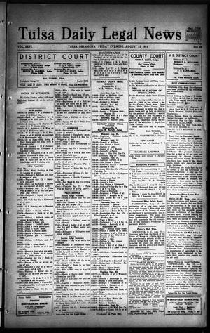 Tulsa Daily Legal News (Tulsa, Okla.), Vol. 26, No. 38, Ed. 1 Friday, August 15, 1924