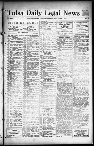Tulsa Daily Legal News (Tulsa, Okla.), Vol. 26, No. 54, Ed. 1 Thursday, September 4, 1924