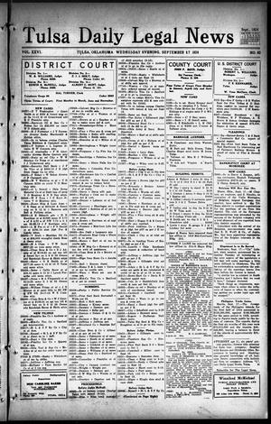 Tulsa Daily Legal News (Tulsa, Okla.), Vol. 26, No. 65, Ed. 1 Wednesday, September 17, 1924