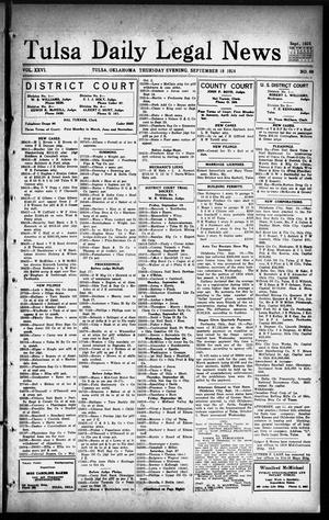 Tulsa Daily Legal News (Tulsa, Okla.), Vol. 26, No. 66, Ed. 1 Thursday, September 18, 1924