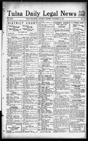 Tulsa Daily Legal News (Tulsa, Okla.), Vol. 26, No. 113, Ed. 1 Saturday, November 15, 1924