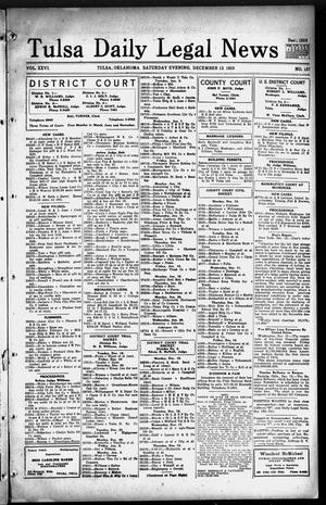 Tulsa Daily Legal News (Tulsa, Okla.), Vol. 26, No. 137, Ed. 1 Saturday, December 13, 1924