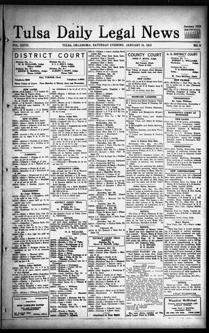 Tulsa Daily Legal News (Tulsa, Okla.), Vol. 27, No. 8, Ed. 1 Saturday, January 10, 1925