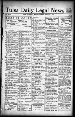Tulsa Daily Legal News (Tulsa, Okla.), Vol. 27, No. 33, Ed. 1 Monday, February 9, 1925
