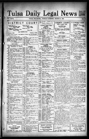 Tulsa Daily Legal News (Tulsa, Okla.), Vol. 27, No. 75, Ed. 1 Tuesday, March 31, 1925