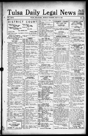 Tulsa Daily Legal News (Tulsa, Okla.), Vol. 27, No. 122, Ed. 1 Monday, May 25, 1925