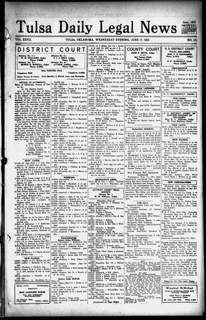 Tulsa Daily Legal News (Tulsa, Okla.), Vol. 27, No. 141, Ed. 1 Wednesday, June 17, 1925