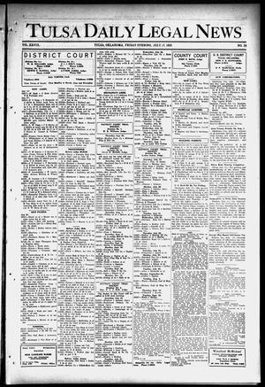 Primary view of object titled 'Tulsa Daily Legal News (Tulsa, Okla.), Vol. 28, No. 14, Ed. 1 Friday, July 17, 1925'.