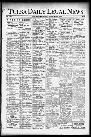 Tulsa Daily Legal News (Tulsa, Okla.), Vol. 28, No. 37, Ed. 1 Thursday, August 13, 1925