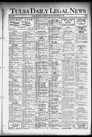 Tulsa Daily Legal News (Tulsa, Okla.), Vol. 28, No. 61, Ed. 1 Saturday, September 12, 1925