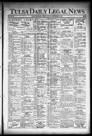 Tulsa Daily Legal News (Tulsa, Okla.), Vol. 28, No. 66, Ed. 1 Friday, September 18, 1925