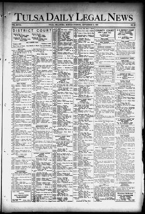 Tulsa Daily Legal News (Tulsa, Okla.), Vol. 28, No. 68, Ed. 1 Monday, September 21, 1925