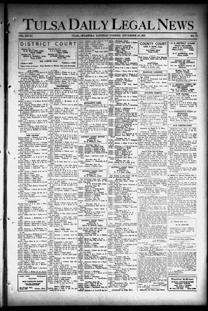 Tulsa Daily Legal News (Tulsa, Okla.), Vol. 28, No. 73, Ed. 1 Saturday, September 26, 1925