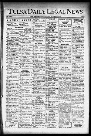 Tulsa Daily Legal News (Tulsa, Okla.), Vol. 28, No. 74, Ed. 1 Monday, September 28, 1925