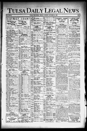 Primary view of object titled 'Tulsa Daily Legal News (Tulsa, Okla.), Vol. 28, No. 90, Ed. 1 Friday, October 16, 1925'.