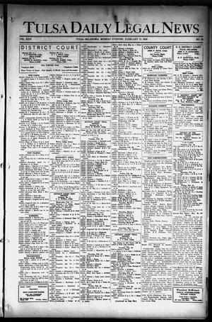 Tulsa Daily Legal News (Tulsa, Okla.), Vol. 24, No. 38, Ed. 1 Monday, February 15, 1926