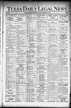 Tulsa Daily Legal News (Tulsa, Okla.), Vol. 24, No. 40, Ed. 1 Wednesday, February 17, 1926