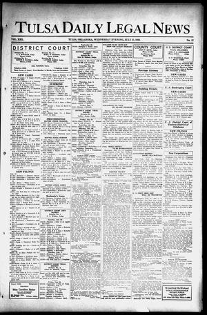Primary view of object titled 'Tulsa Daily Legal News (Tulsa, Okla.), Vol. 30, No. 17, Ed. 1 Wednesday, July 21, 1926'.