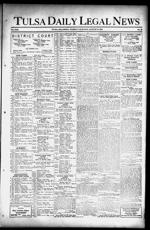 Tulsa Daily Legal News (Tulsa, Okla.), Vol. 30, No. 33, Ed. 1 Tuesday, August 10, 1926